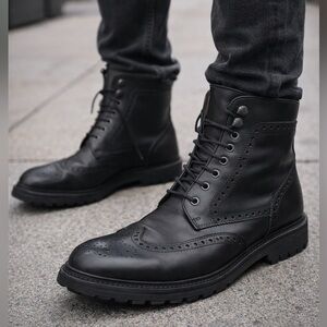 Lottusse Black Leather Boots